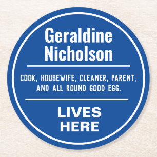 Porta-copo De Papel Redondo Parede Comemorativa Engraçada