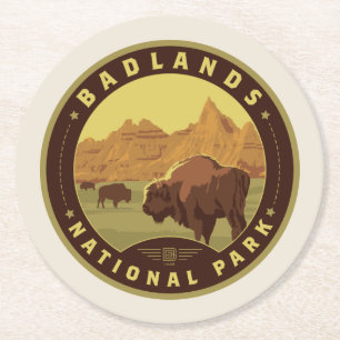 Porta-copo De Papel Redondo Parque Nacional Badlands