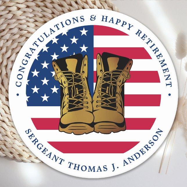 Porta-copo De Papel Redondo Partido da Reforma do Exército Militar (EUA) (Criador carregado)