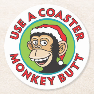 Porta-copo De Papel Redondo Partido engraçado de dezembro