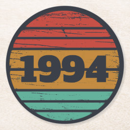 Porta-copo De Papel Redondo Partido Personalizado 30 aniversário de 30 anos de