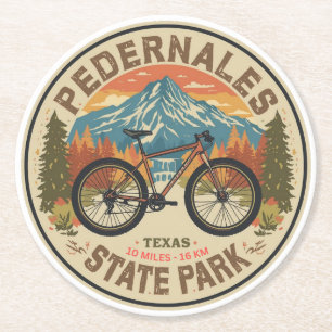 Porta-copo De Papel Redondo Pedernales Falls State Park Texas Hill Country mtb