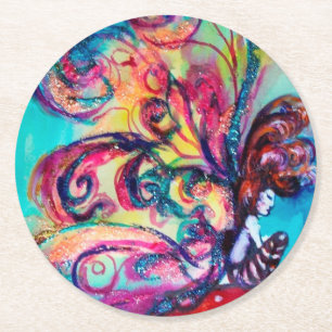 PORTA-COPO DE PAPEL REDONDO PEQUENO ELF DE COGUMELOS