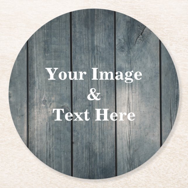 Porta-copo De Papel Redondo Personalizado Personalizado Sua Própria Foto Praça (Frente)