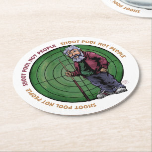 Porta-copo De Papel Redondo Pessoas da piscina do tiro não