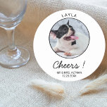 Porta-copo De Papel Redondo Pet Foto Personalizada Cachorro Cute Cat I Do Too<br><div class="desc">Pet Foto Personalizada Cachorro Bonito Gato I Do Too WedRound Paper Porta copos</div>