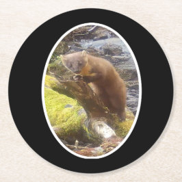 Porta-copo De Papel Redondo Pine Marten na Porta copos de papel de registro