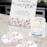 Porta-copo De Papel Redondo Pink Wildflower Love está em Bloom Chá de panela<br><div class="desc">O amor está no Bloom, portas copos personalizadas para seu chá de panela de flor selvagem com terras florais delicadas e bordas de bonito flores cor-de-rosa. Design feminina macia com flores silvestres de cor aquática delicadas e láteas em tons de rosa. A natureza inspirou design botânica com flores românticas de...</div>