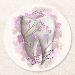 Porta-copo De Papel Redondo Pintura dos dentes. Dentista, Modelo de Dental Ass