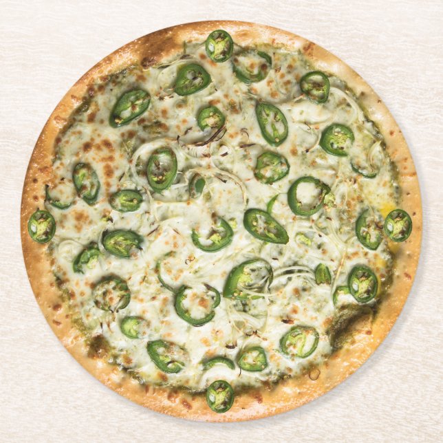 Porta-copo De Papel Redondo Pizza (Frente)