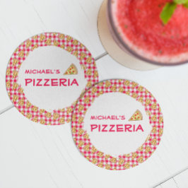 Porta-copo De Papel Redondo Pizza Party Kids Birthday