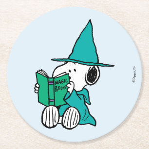 Porta-copo De Papel Redondo Poções Mágicas de Halloween do Snoopy Peanuts