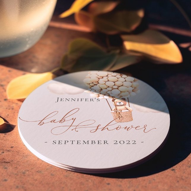 Porta-copo De Papel Redondo Podemos Esperar! Chá de Bebê (Criador carregado)