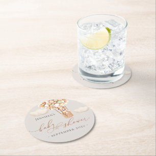 Porta-copo De Papel Redondo Podemos Esperar! Cola de papel redondo do chá de f