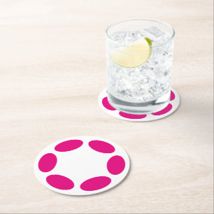 Porta-copo De Papel Redondo Polkadot