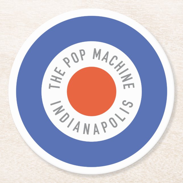 Porta-copo De Papel Redondo Porta copos da Festa de Roundel (Frente)