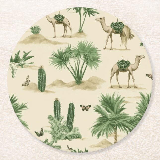 Porta-copo De Papel Redondo "Porta copos de Camel Caravan" (Frente)