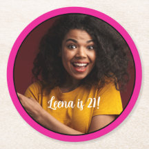 Porta copos de Frame de aniversário de 21 anos