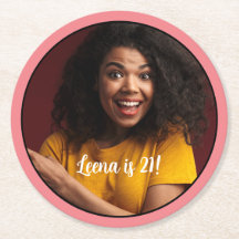 Porta copos de Frame de aniversário de 21 anos