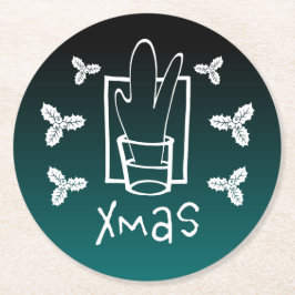 Porta-copo De Papel Redondo Porta copos de Natal do Natal