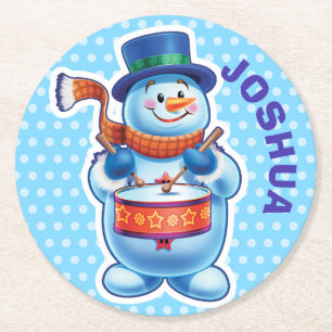 Porta-copo De Papel Redondo Porta copos de Natal personalizada Terra maravilho