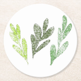 Porta-copo De Papel Redondo Porta copos de padrão Folha