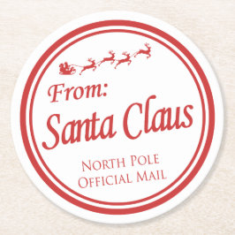 Porta-copo De Papel Redondo Porta copos de Papais noeis