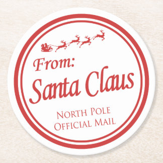 Porta-copo De Papel Redondo Porta copos de Papais noeis