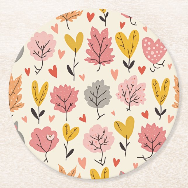 Porta-copo De Papel Redondo Porta copos de papel (Frente)