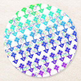 Porta-copo De Papel Redondo Porta copos De Papel Bikes E Flores