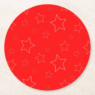 Porta-copo De Papel Redondo Porta copos de Papel das Estrelas Vermelhas