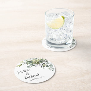 Porta-copo De Papel Redondo Porta copos De Papel De Casamento