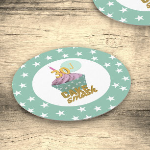 Porta-copo De Papel Redondo Porta copos de papel de divisor do Cupcake anivers