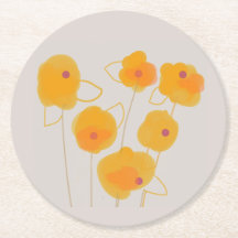 Porta copos de papel design do buquê Zinnia