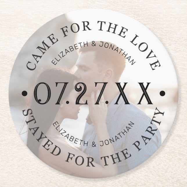 Porta-copo De Papel Redondo Porta copos de Papel Fotográfico Personalizado Mod (Frente)