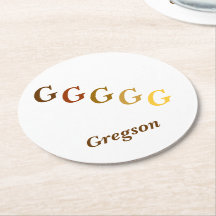 Porta copos de papel - Iniciais e nome nas navegaç