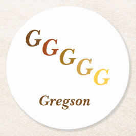 Porta-copo De Papel Redondo Porta copos de papel - Iniciais e nome nas navegaç