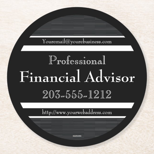 Porta-copo De Papel Redondo Porta copos de papel publicitário profissional - H (Frente)