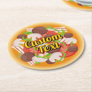 Porta-copo De Papel Redondo Porta copos de papel redonda para pizza