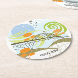 Porta-copo De Papel Redondo Porta copos de Portland da ponte de Fremont