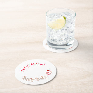 Porta-copo De Papel Redondo Porta copos - Papais noeis e sua coxa