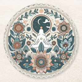 Porta-copo De Papel Redondo Porta copos pastel floral de Boho