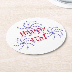 Porta-copo De Papel Redondo Porta copos - Saudações do Fireworks