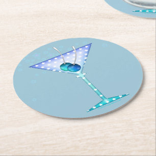 PORTA-COPO DE PAPEL REDONDO PORTAS COPOS, BLUE MARTINI DESIGN