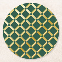 Portas copos de papel com inspiração árabe verde e