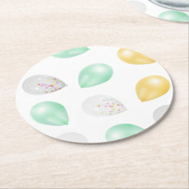 Porta-copo De Papel Redondo Portas copos de papel de balões 3D vibrantes