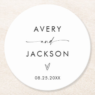 Porta-copo De Papel Redondo Portas copos de Papel de Casamento Moderno Casam