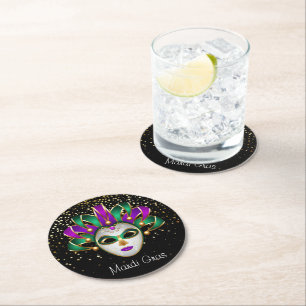 Porta-copo De Papel Redondo Portas copos de papel do Mardi Gras