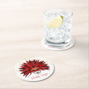 Porta-copo De Papel Redondo Portas copos de papel do Mardi Gras