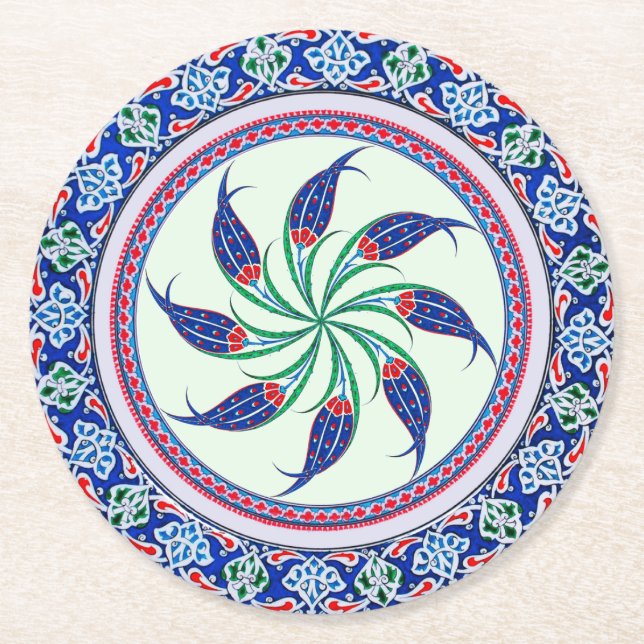 Porta-copo De Papel Redondo Portas copos de papel elegantes e luxuosas (Frente)